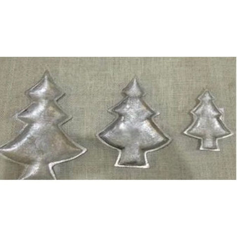 Metal Silver Tree Plate